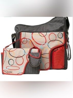 J J Cole | New 180 Diaper Bag system changing pad pacifier holder padded strap